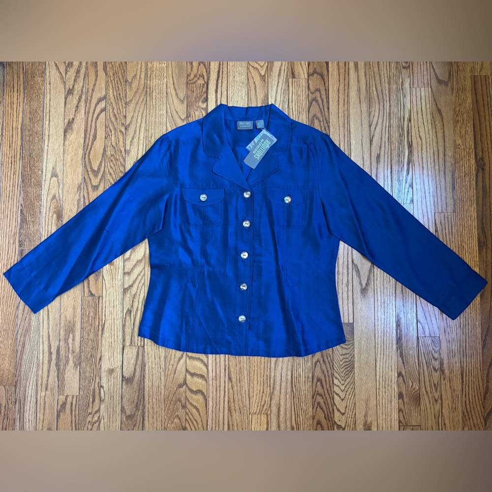 Chico’s Elegant Blue Women's Jacket Size 2 (M/12)